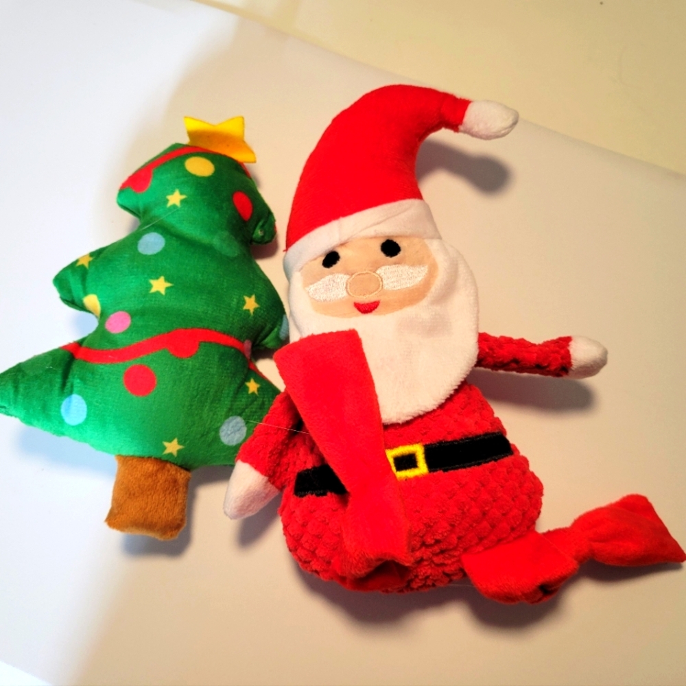 Two Pack Christmas Dog Toys
